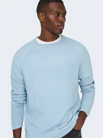 Only & Sons Sweter w kolorze niebieski