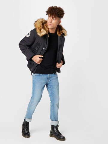 ALPHA INDUSTRIES Zimní bunda – černá