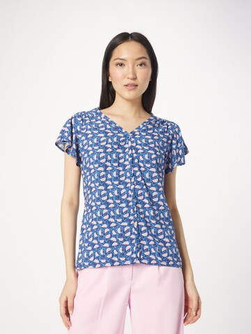 Camicia da donna di Tranquillo in blu: frontale