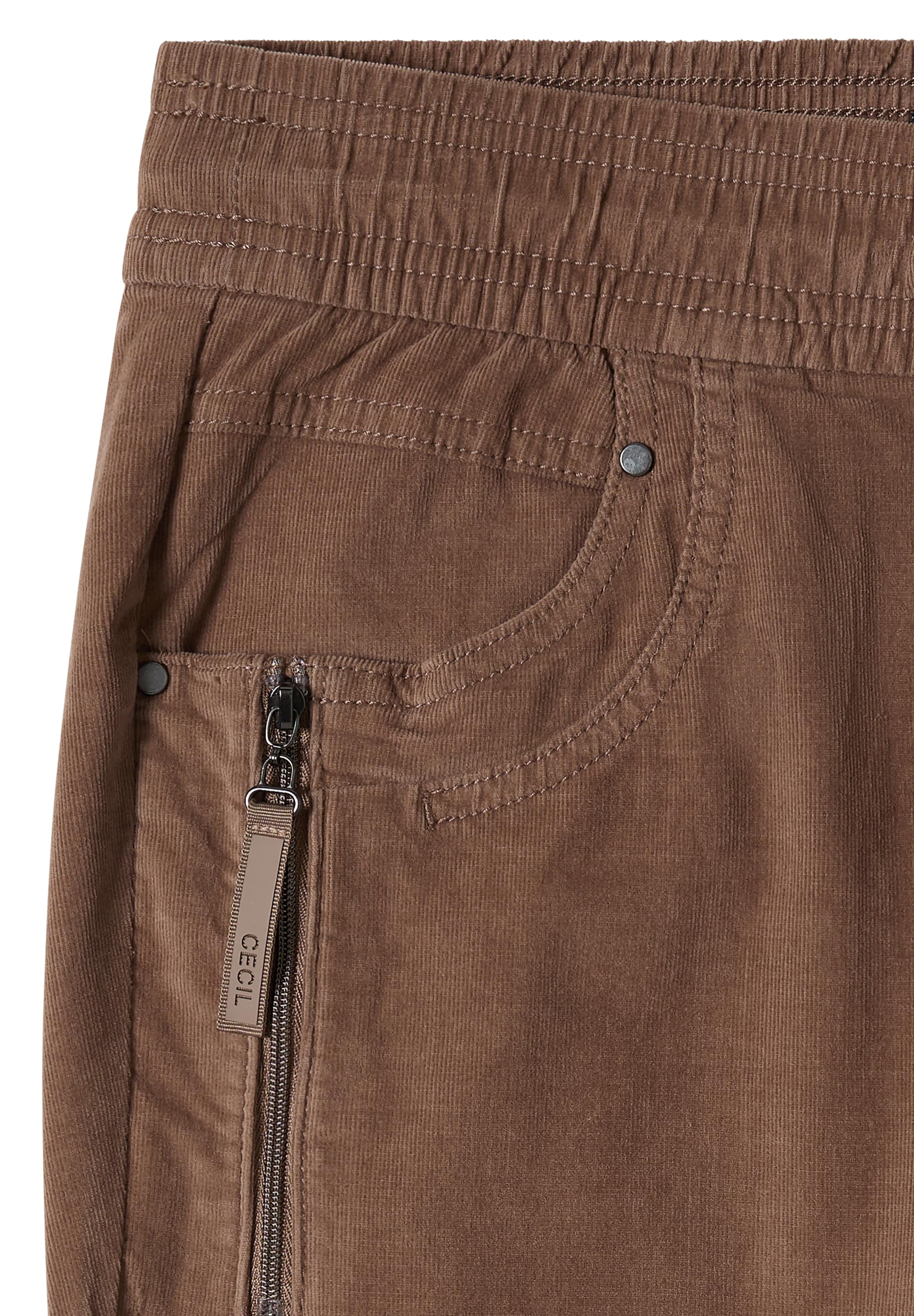 CECIL Slimfit Παντελόνι σε καφέ