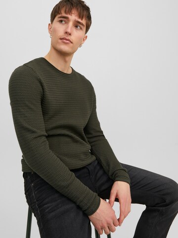 JACK & JONES Sweter 'Miguel' w kolorze zielony