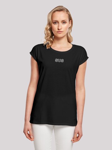F4NT4STIC Shirt 'SUS' in Zwart: voorkant