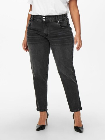 ONLY Carmakoma Regular Jeans i svart: framsida