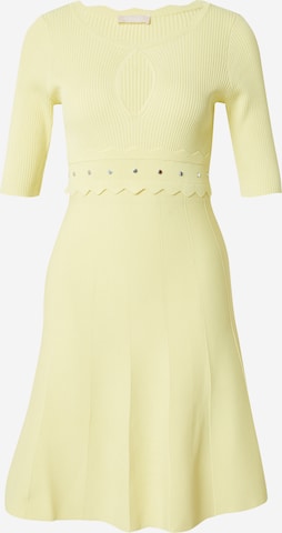 Liu Jo Πλεκτό φόρεμα σε κίτρινο: μπροστά
