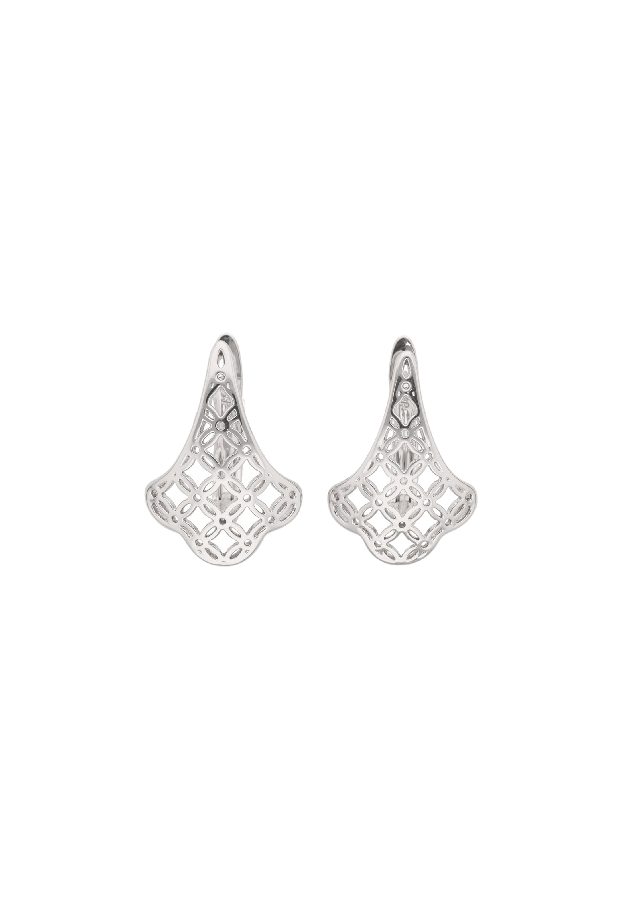 Boucles d'oreilles GRASSLAND en argent : devant