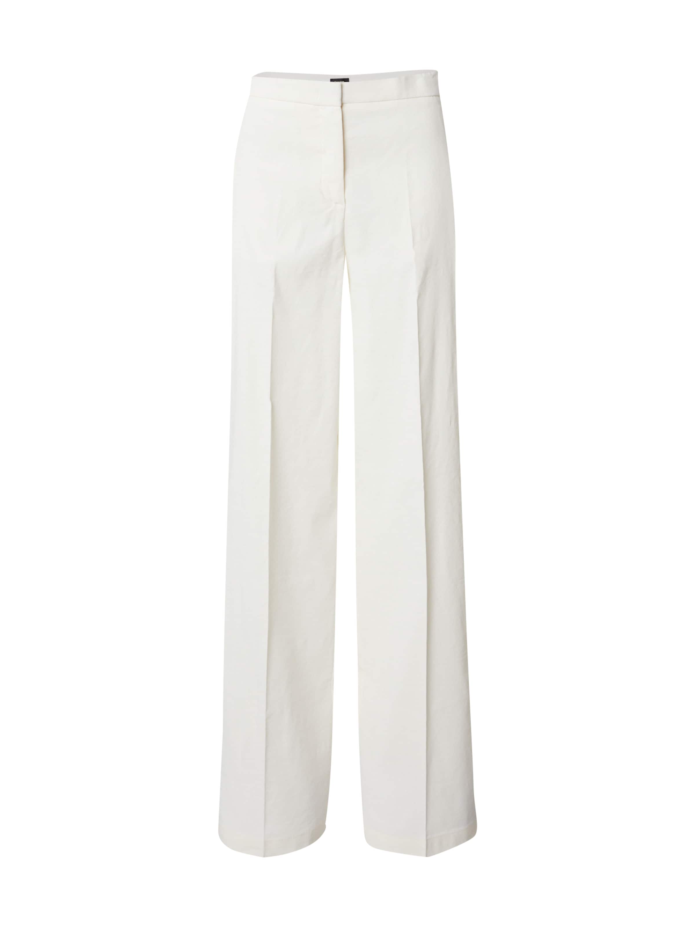 PINKO Wide leg Pleated Pants in White: front