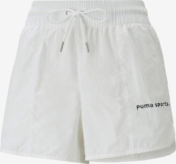 PUMA Normalny Spodnie sportowe w kolorze biały: przód