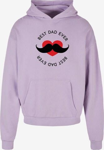 Merchcode Sweatshirt 'Fathers Day - Best Dad' in Lila: voorkant
