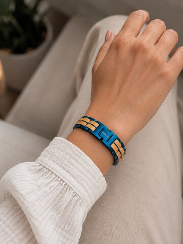 Holzwerk - Pulsera 'OBERSEE' en azul: frente