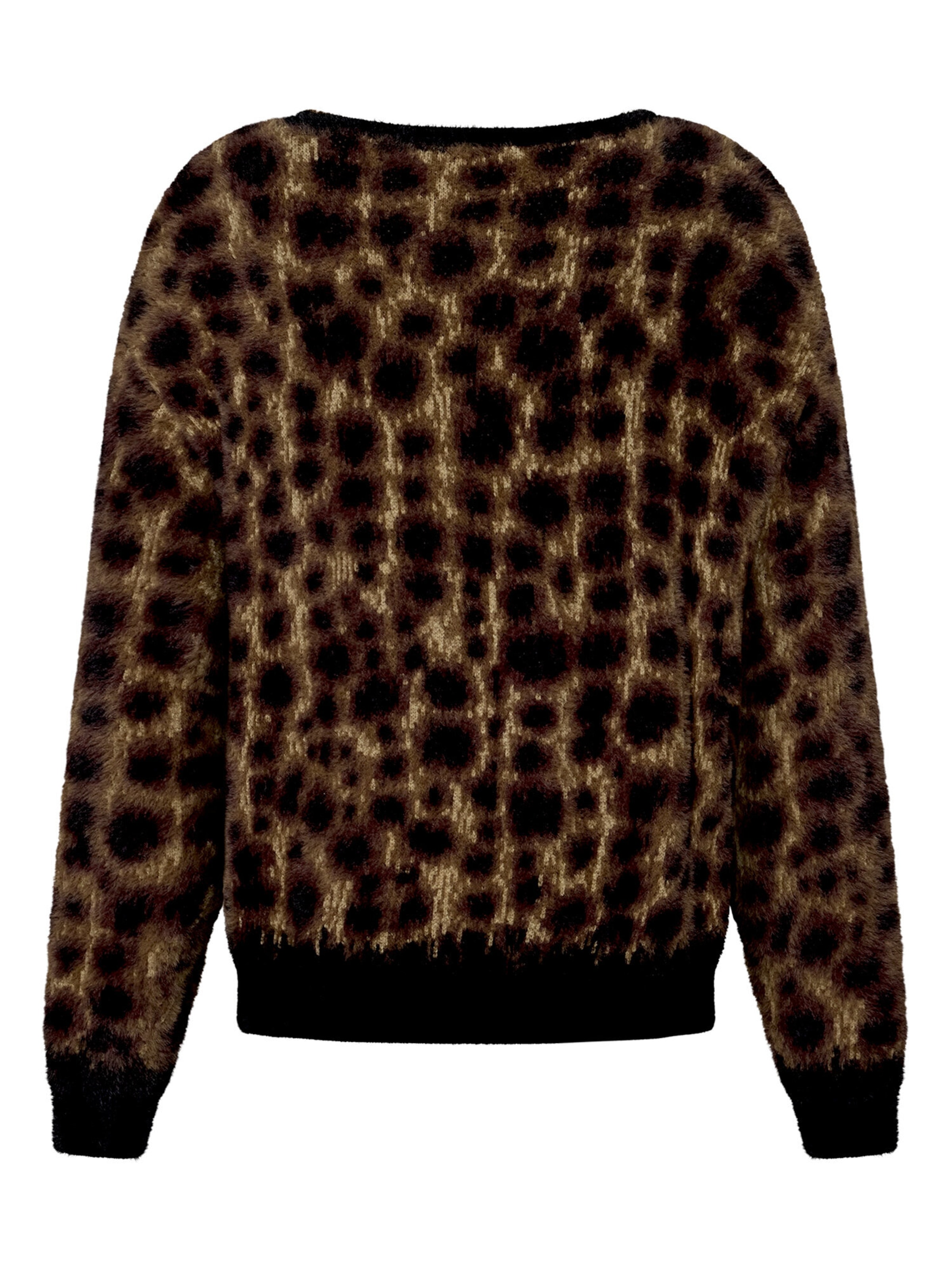 zero Strickpullover mit Jacquard in Schwarz