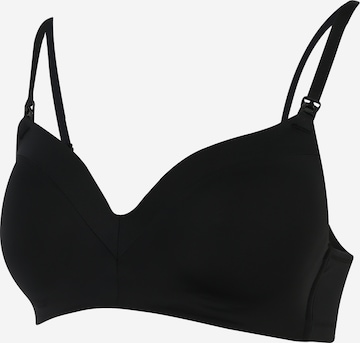 Lindex Maternity T-shirt Nursing Bra in Black: front