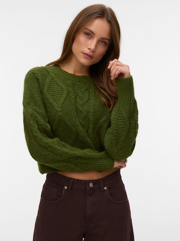 VERO MODA Trui 'CHER' in Groen: voorkant