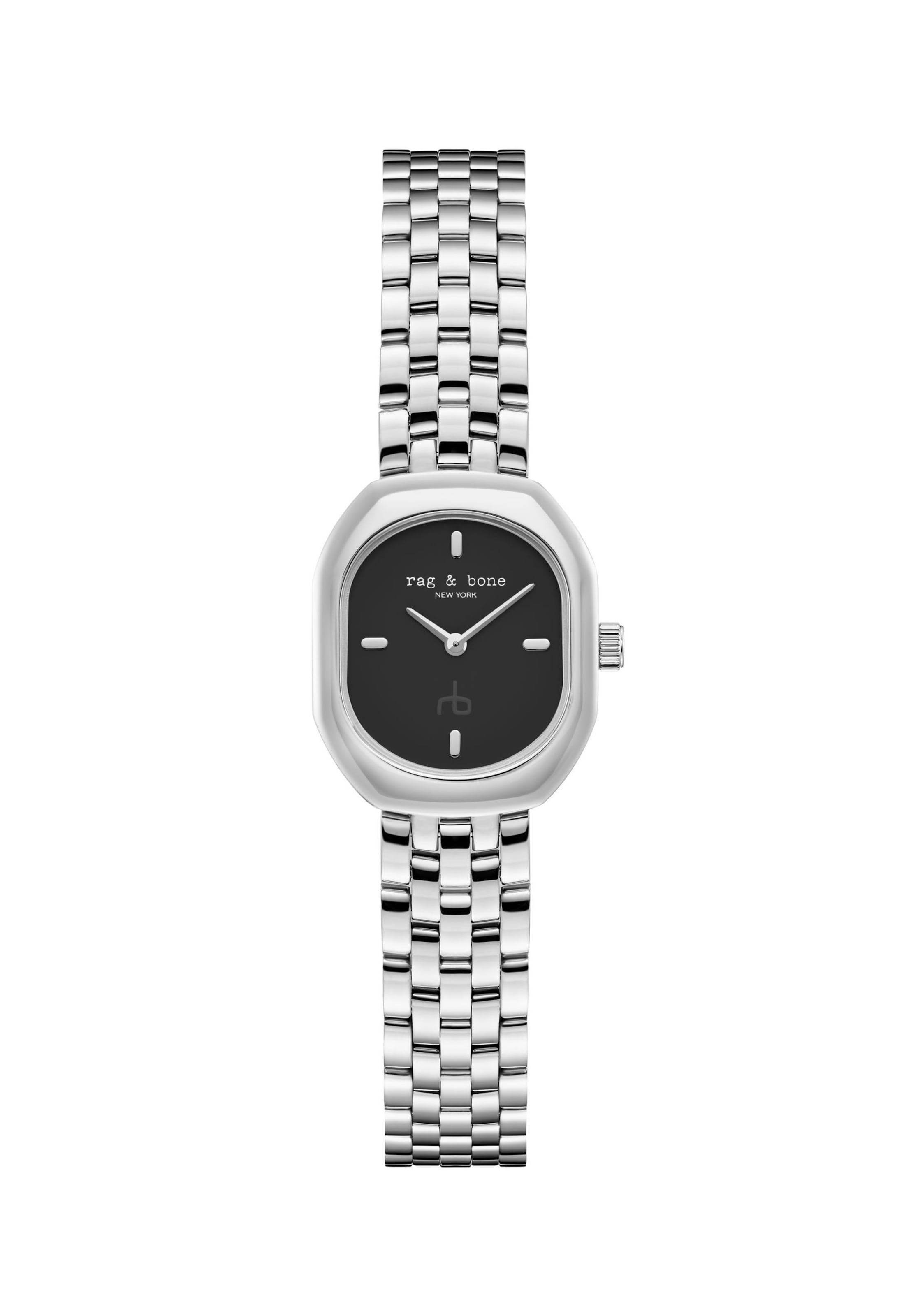 rag & bone Analog watch 'Audrey' in Silver: front