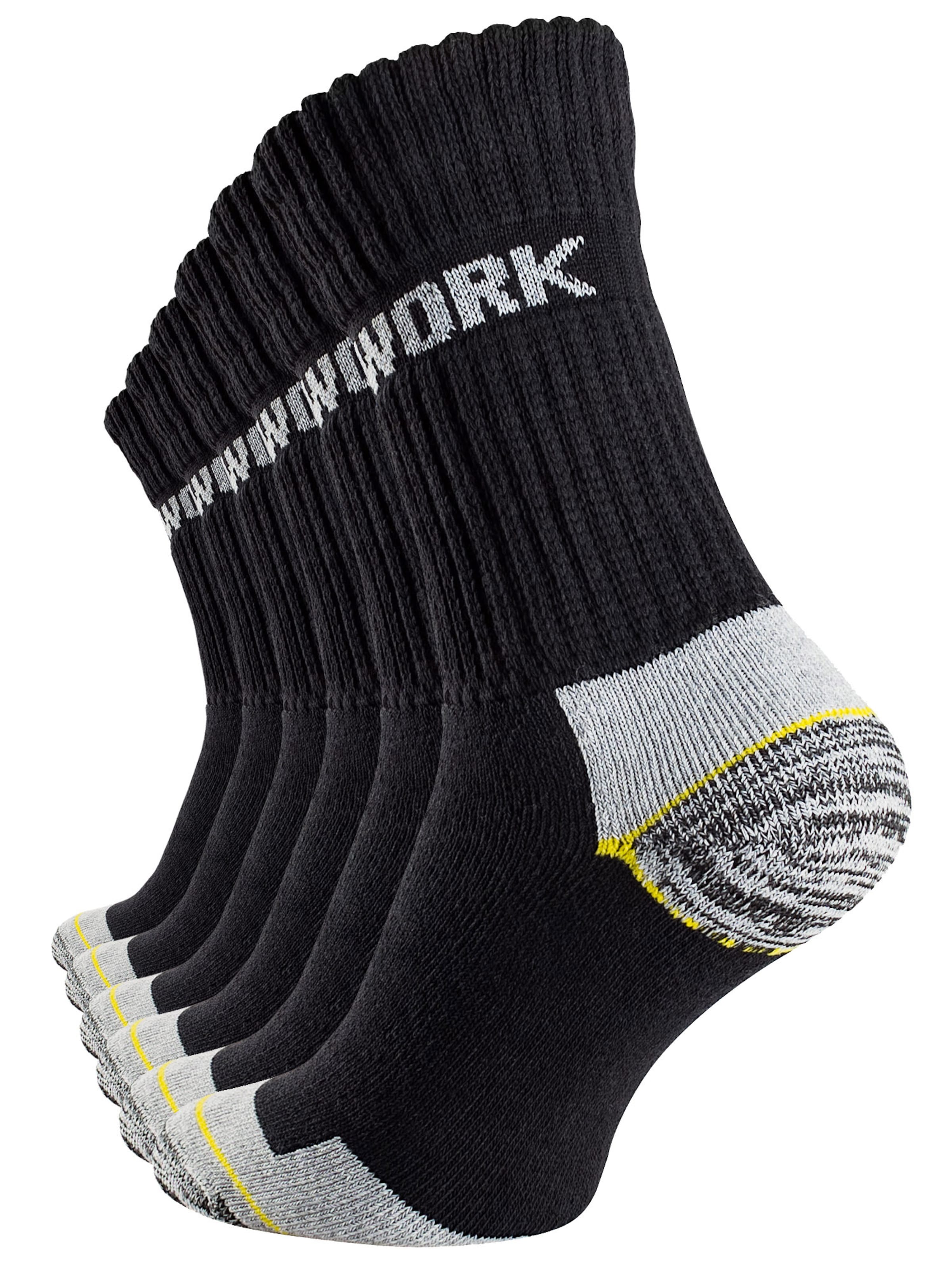 Cotton Prime - Meias 'Work' em preto: frente