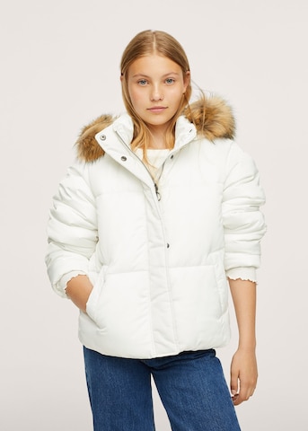 MANGO TEEN Winter Jacket 'Julia' in White: front