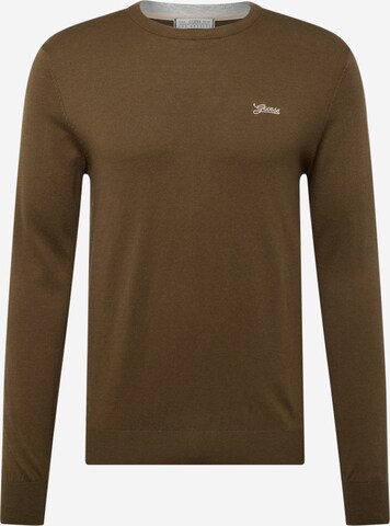 GUESS Pullover 'BENJAMIN' in Braun: predná strana