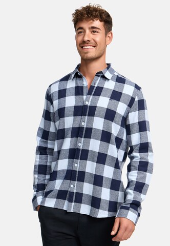 INDICODE JEANS Regular fit Overhemd in Blauw: voorkant