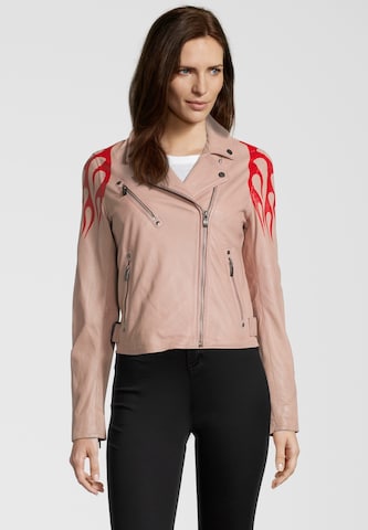 BUFFALO Lederjacke 'BE HOT' in Pink: predná strana