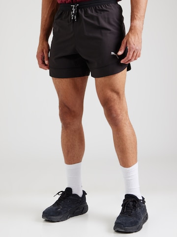 PUMA - Regular Calças de desporto 'Run Club 5 Ultraweave' em preto: frente