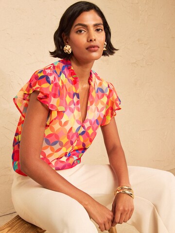 love & roses Blouse in Gemengde kleuren: voorkant