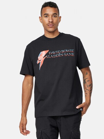 Recovered Shirt 'David Bowie Aladdin Sane' in Zwart: voorkant