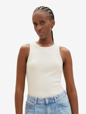 TOM TAILOR DENIM Top in Beige: voorkant