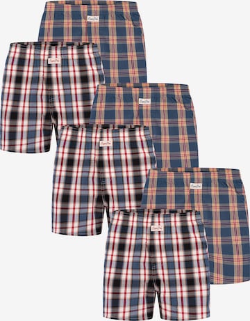 Boxers ' Mix Karos ' Sugar Pine en bleu : devant