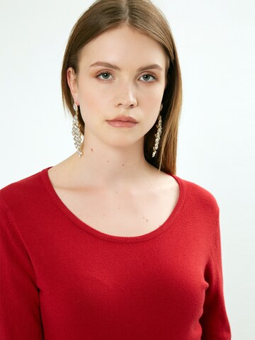 Influencer Pullover in Rot