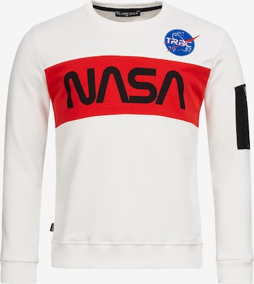 Redbridge Pullover McKinney NASA Print & Patches in Weiß: predná strana