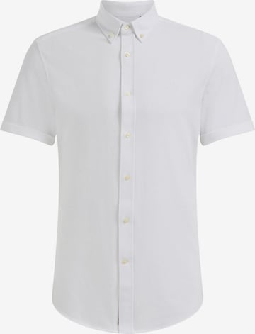 WE Fashion Button Up Shirt in White: front