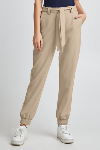 b.young Tapered Pants 'BYDANTA' in Beige: front