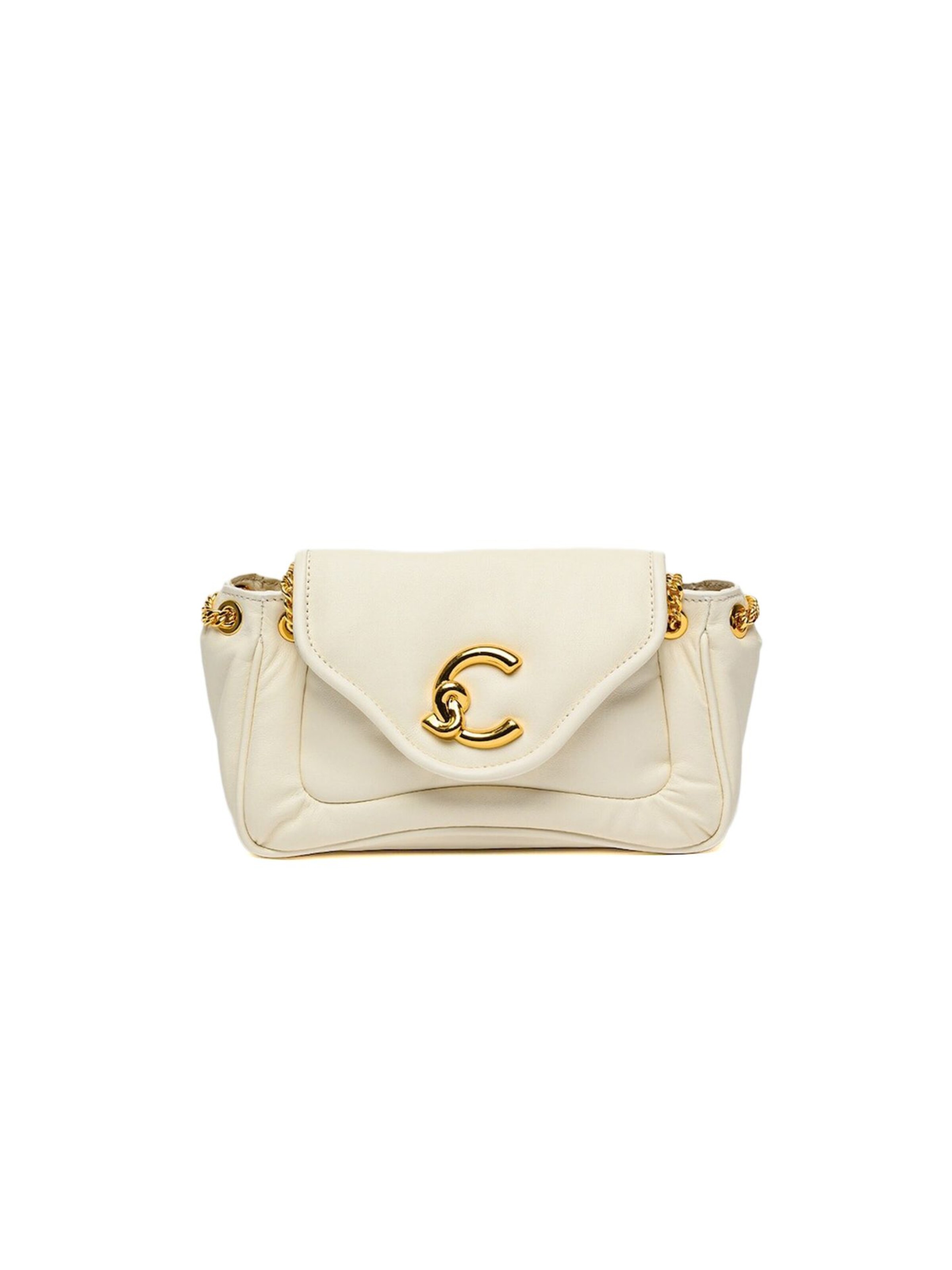 Coccinelle Handtasche 'Coccinelle C-Me Fluffy Handbag Puffy Smooth Leather'‌‌‌‌ in Weiß: Vorderseite