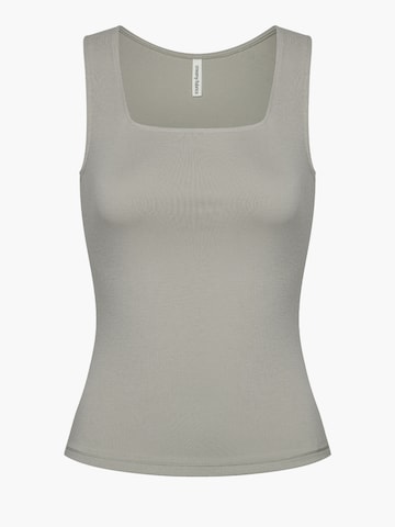 cfab (formerly creamy fabrics) Top 'Cotton Tanktop mit eckigem Ausschnitt' in Grey: front