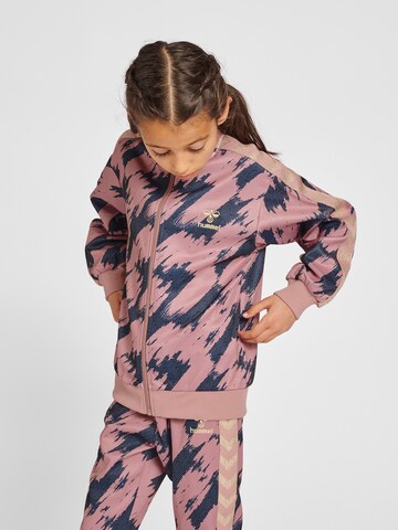 Hummel Zip-Up Hoodie 'Allison' in Pink: front