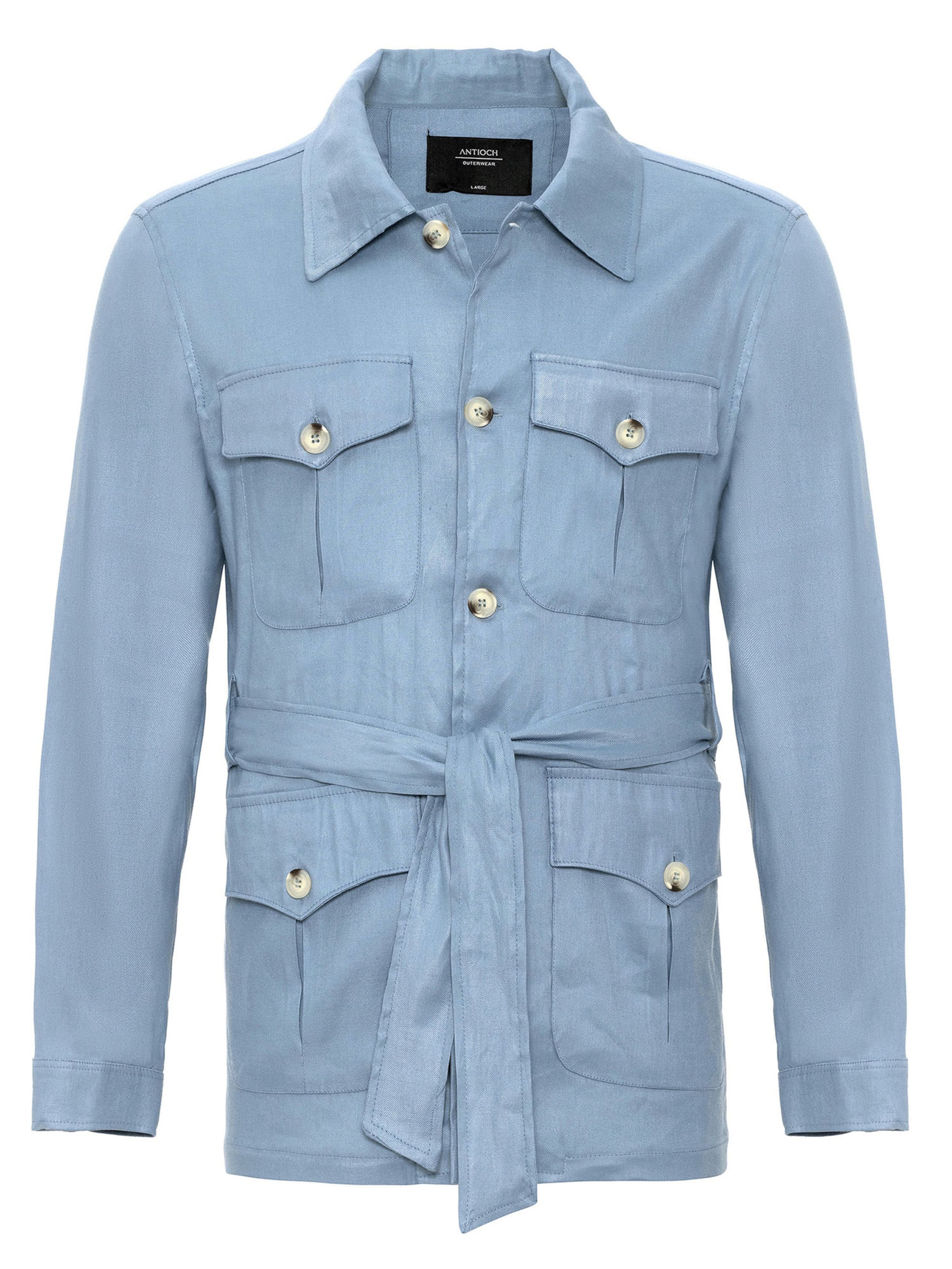 Antioch Välikausitakki värissä sininen: etupuoli