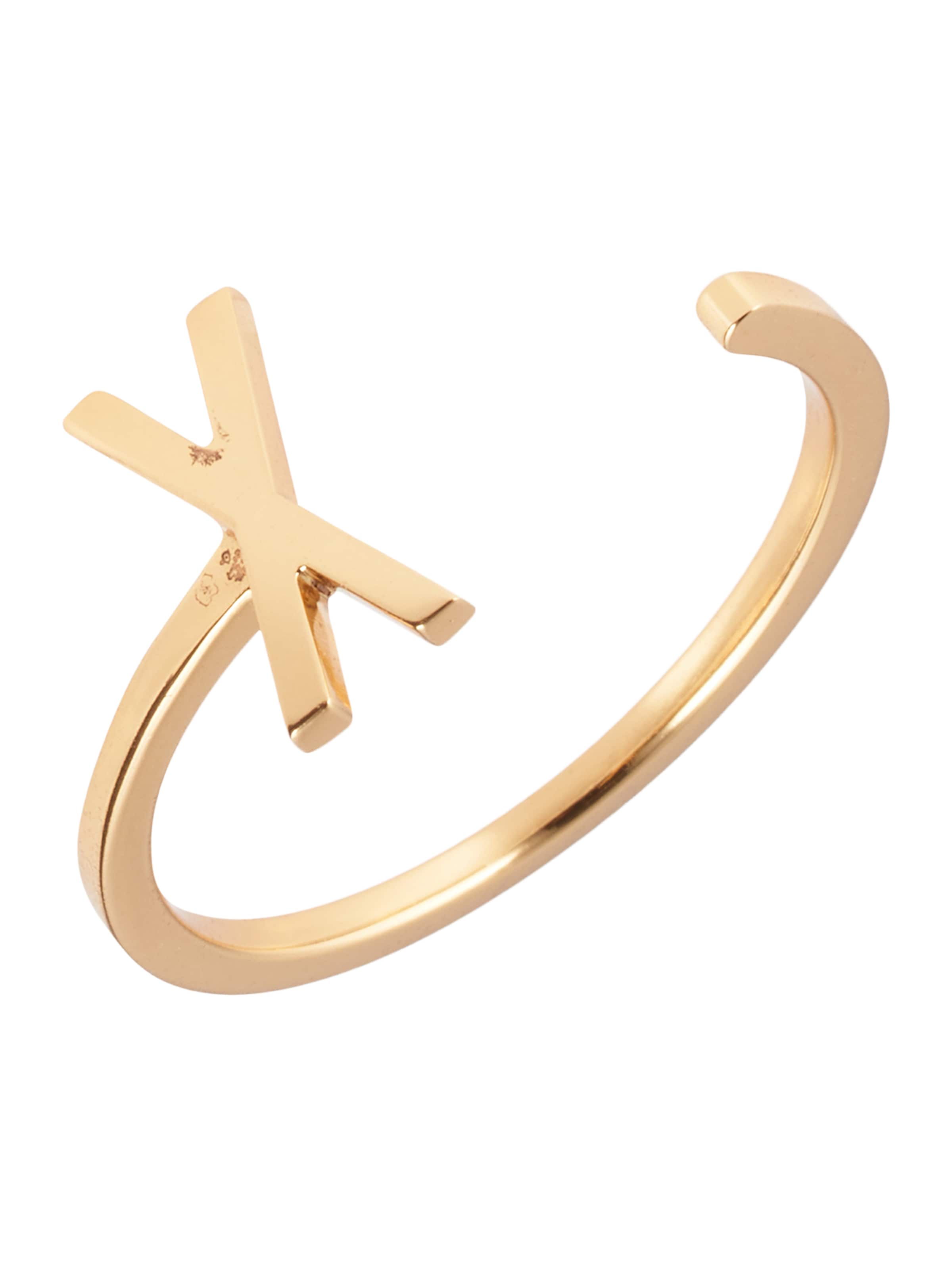 Design Letters Ring i guld: framsida