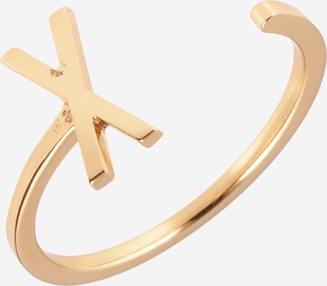 Design Letters Ring in Goud: voorkant