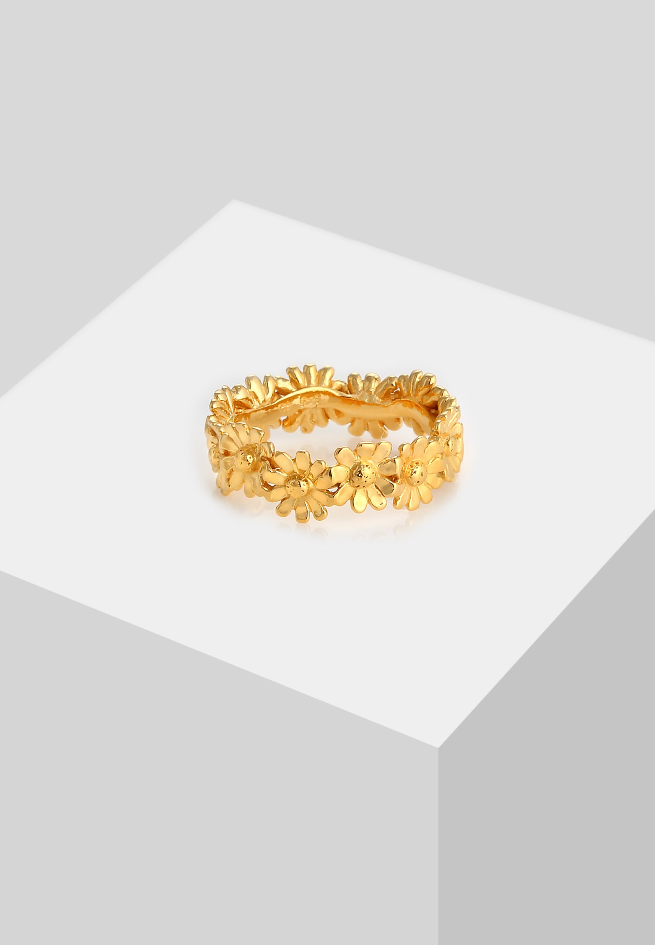 Frauen Schmuck ELLI Ring 'Blume' in Gold - HQ63812