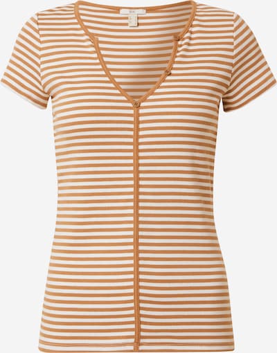 EDC BY ESPRIT Shirt in karamell / weiß, Produktansicht