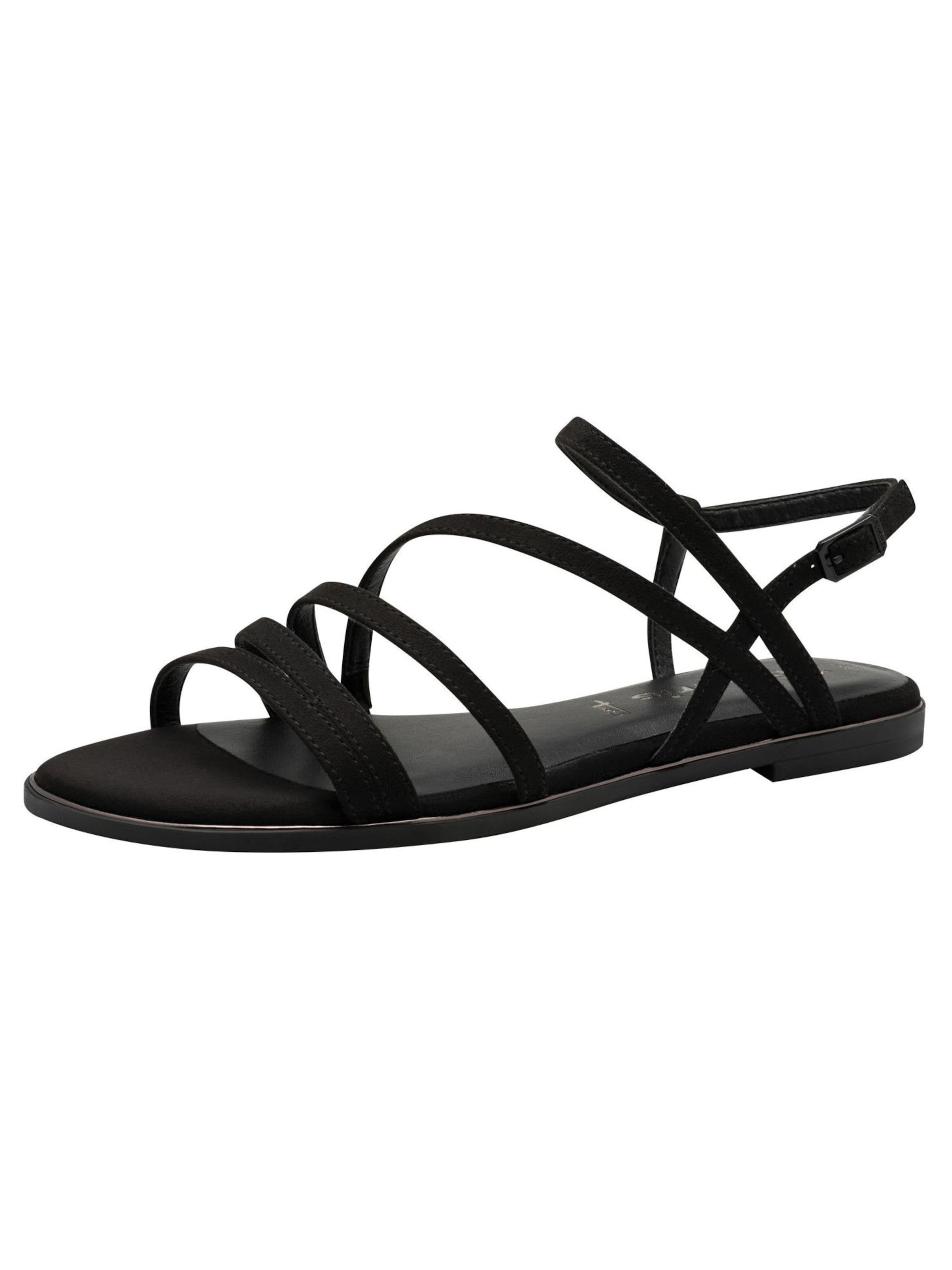 Sandales Tamaris en noir : devant