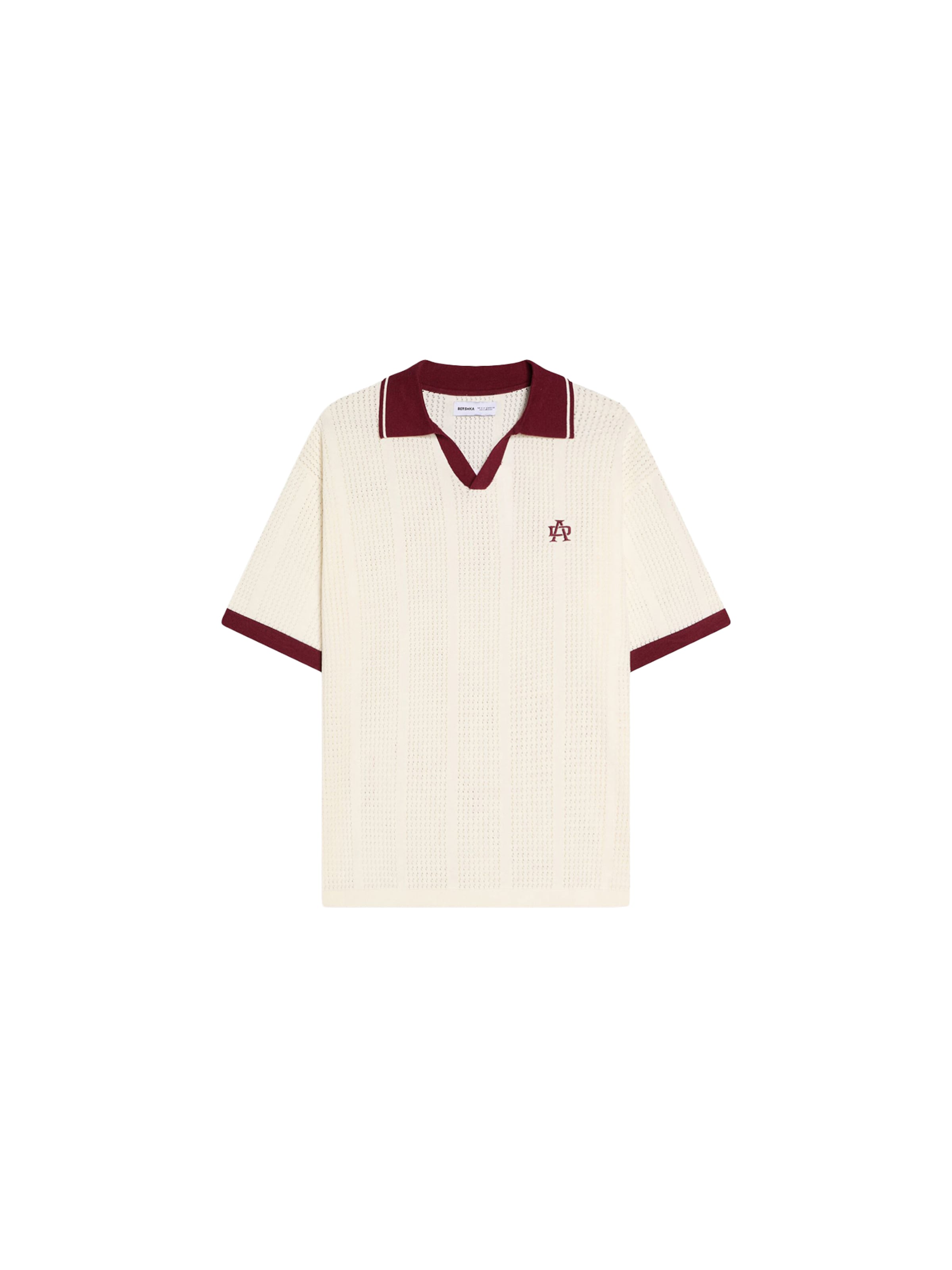 Bershka Poloshirt in Weiß: Vorderseite