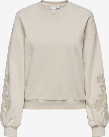 Sweat-shirt 'ONLBrooklyn' ONLY en gris : devant