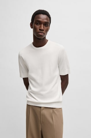HUGO Sweater 'San Carl' in White: front