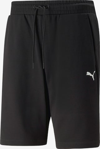 PUMA - Regular Calças de desporto em preto: frente