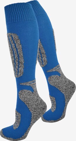 Chaussettes de sport normani en bleu : devant