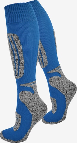 Chaussettes de sport normani en bleu : devant