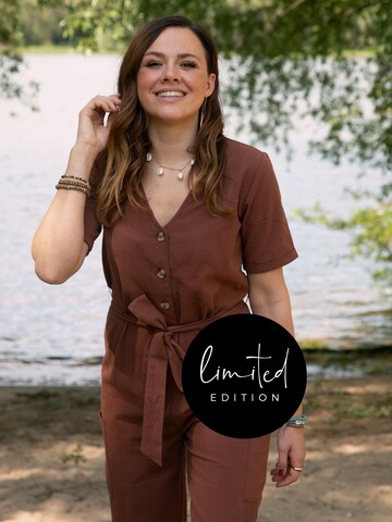 ABOUT YOU Limited Jumpsuit 'Yvonne' in Brown: front