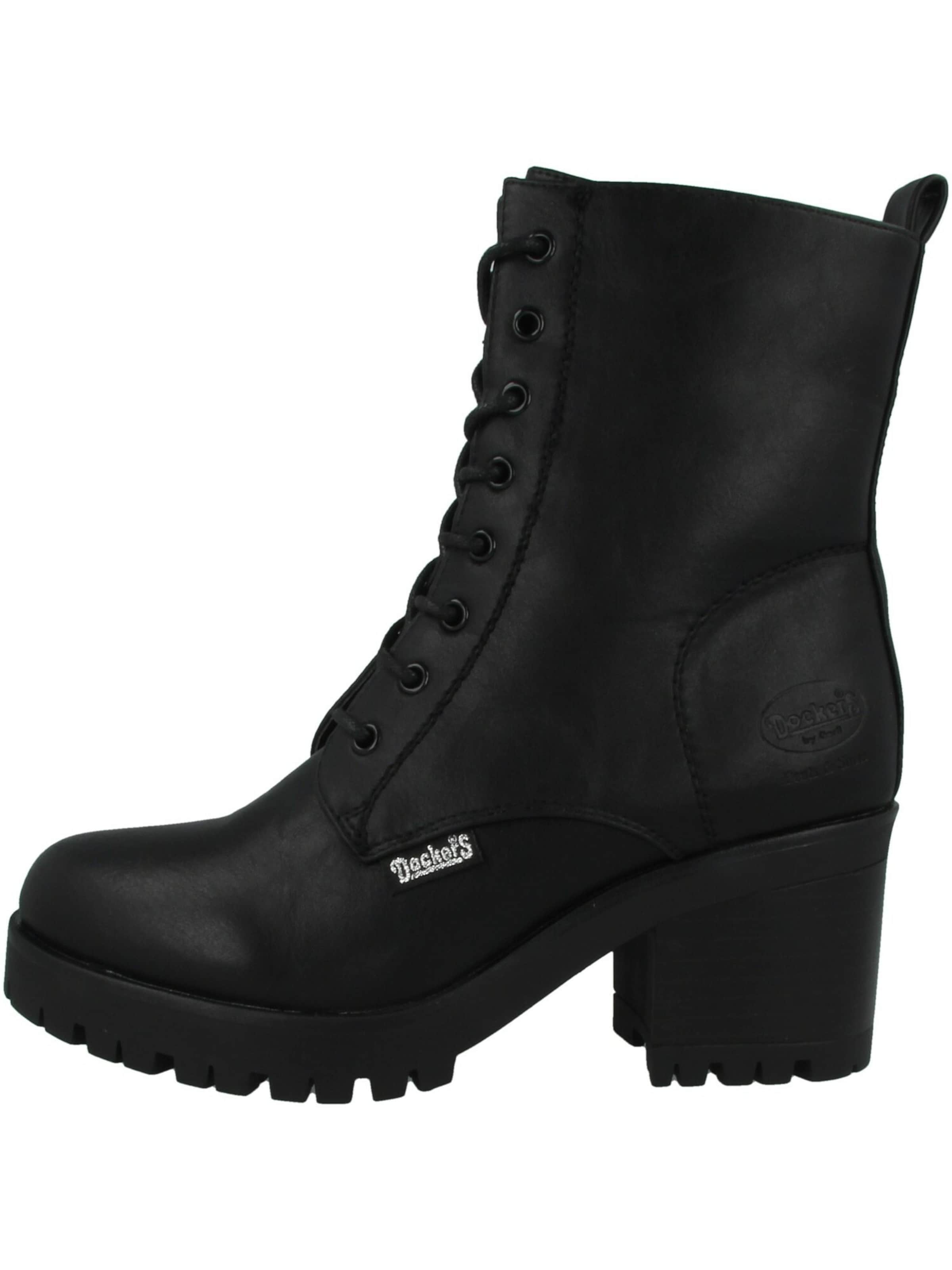 Dockers by Gerli Lace up bootie in Black ABOUT YOU