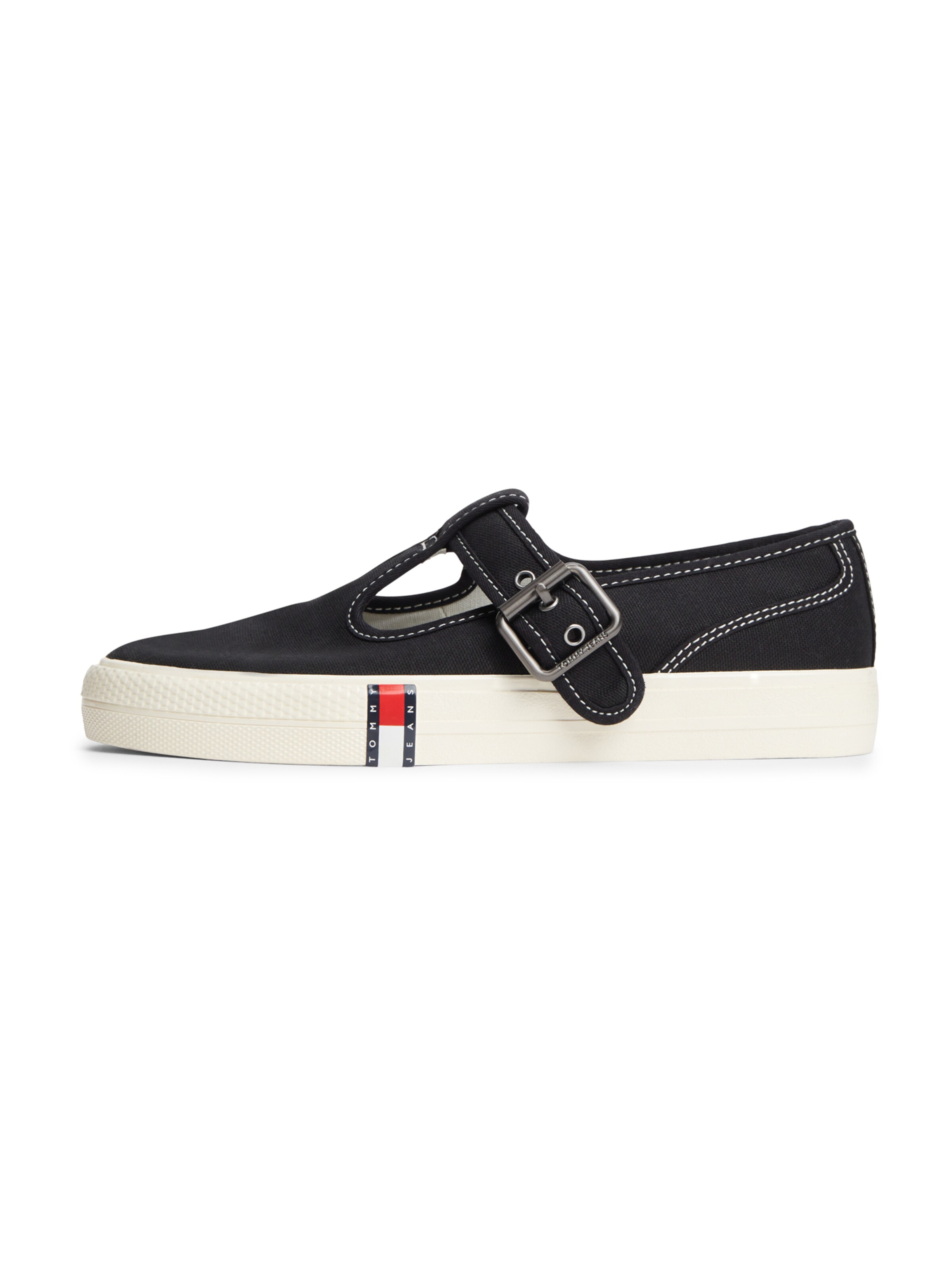 Baskets basses Tommy Jeans en noir : devant