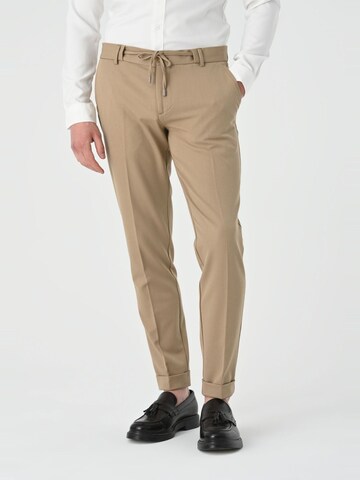 Antioch Slim fit Trousers in Beige: front